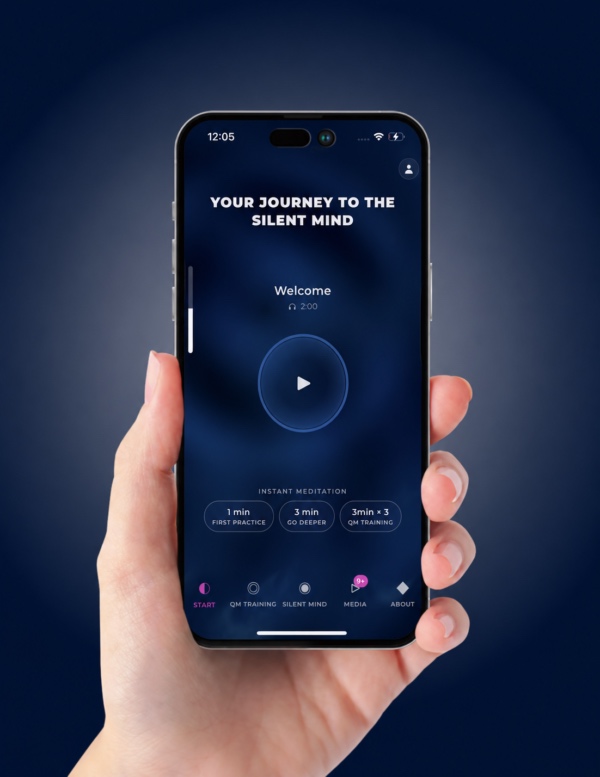 L’application Silent Mind sur un téléphone